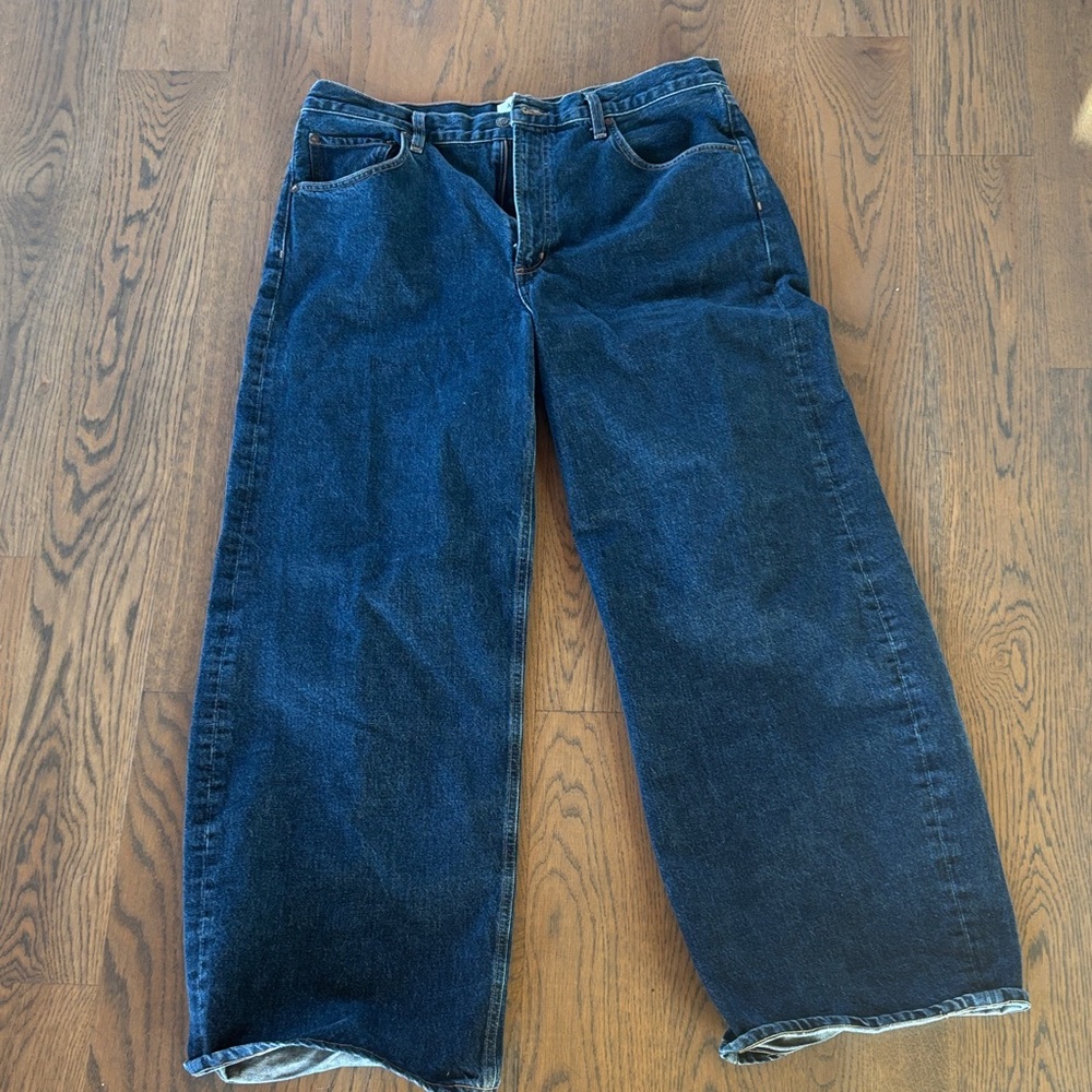 Agolde Dark Indigo Denim Jeans